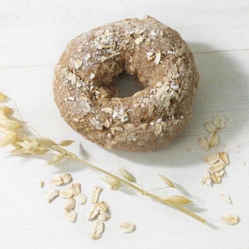 Original oat bagel from rND Bakery. Gluten free and vegan. And delicious. 