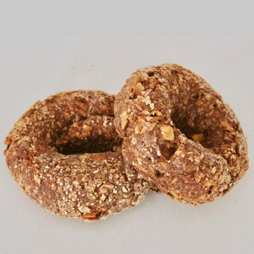 Orange ginger oat bagels from rND Bakery. Gluten free and vegan. And delicious. 